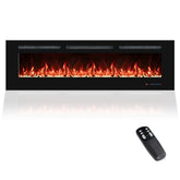 FLR Modern  Electric Fireplace, DIY Crystal Log Bed